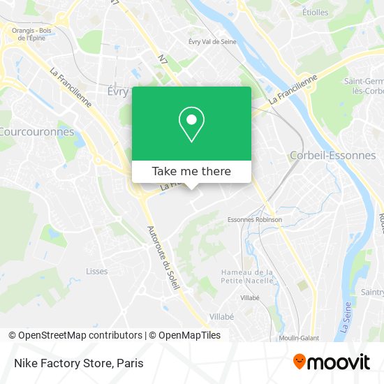 Mapa Nike Factory Store