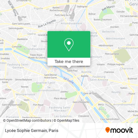 Mapa Lycée Sophie Germain