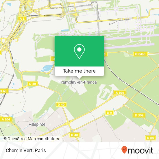 Chemin Vert map