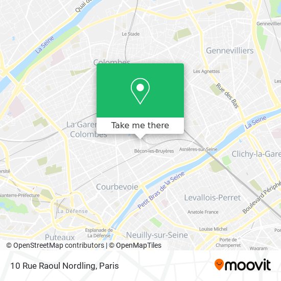 Mapa 10 Rue Raoul Nordling