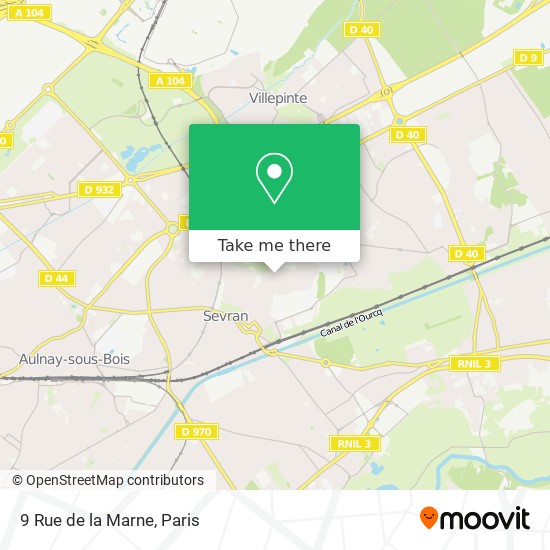 Mapa 9 Rue de la Marne
