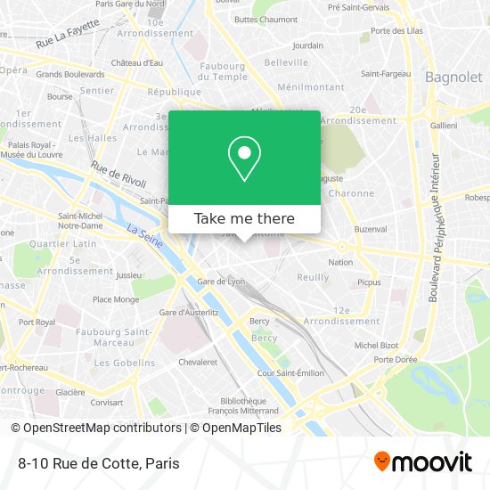 Mapa 8-10 Rue de Cotte