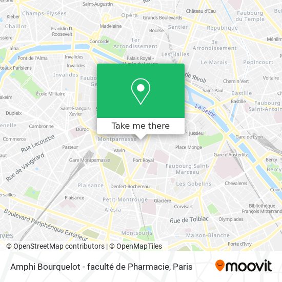 Mapa Amphi Bourquelot - faculté de Pharmacie