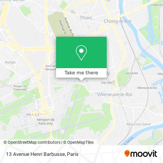 Mapa 13 Avenue Henri Barbusse