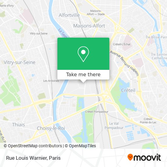 Mapa Rue Louis Warnier