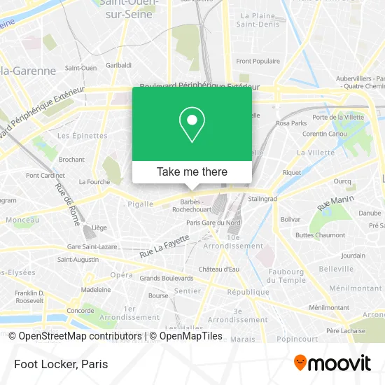Foot Locker map