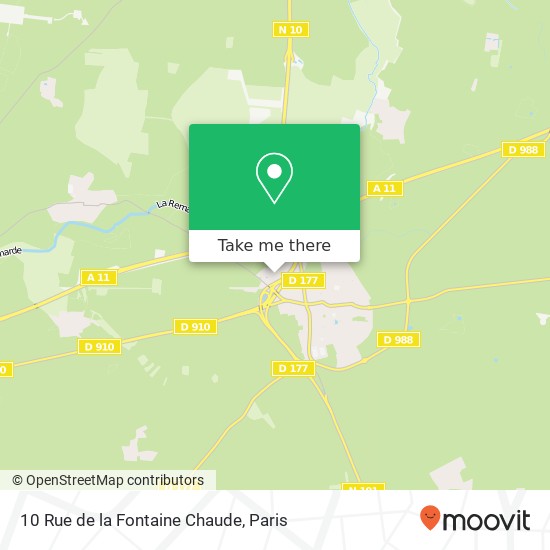 Mapa 10 Rue de la Fontaine Chaude