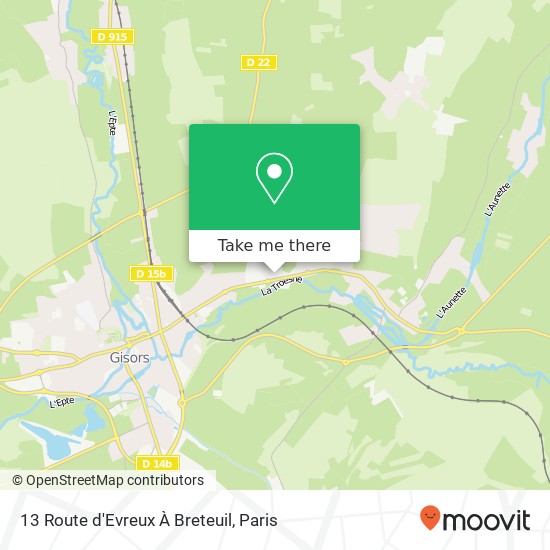 13 Route d'Evreux À Breteuil map