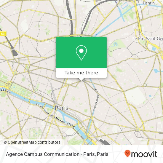 Mapa Agence Campus Communication - Paris