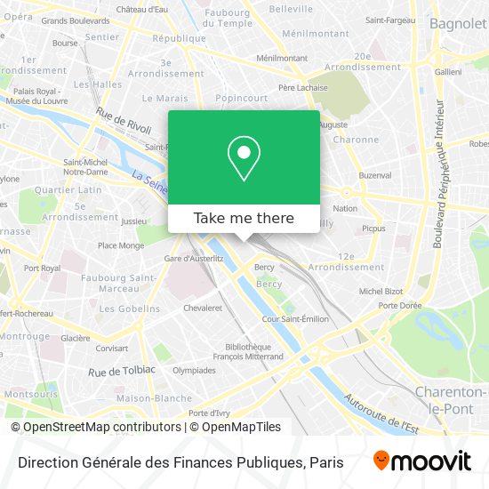 Direction Générale des Finances Publiques map