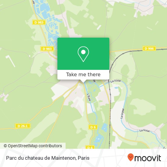 Mapa Parc du chateau de Maintenon