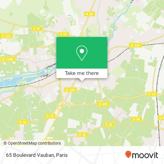 Mapa 65 Boulevard Vauban