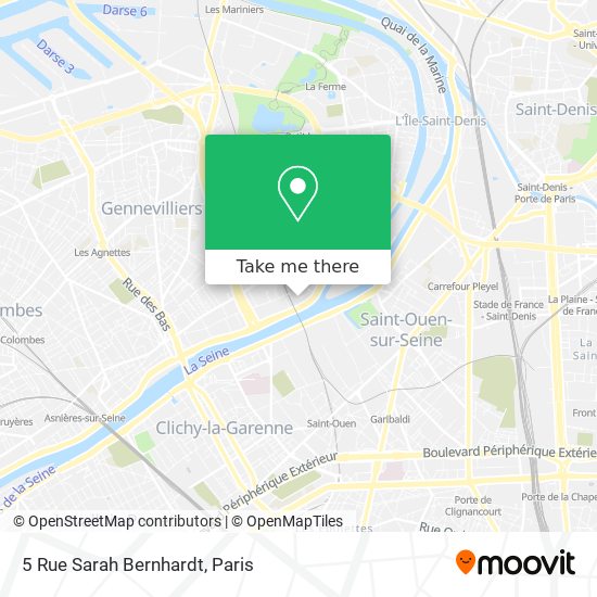 Mapa 5 Rue Sarah Bernhardt
