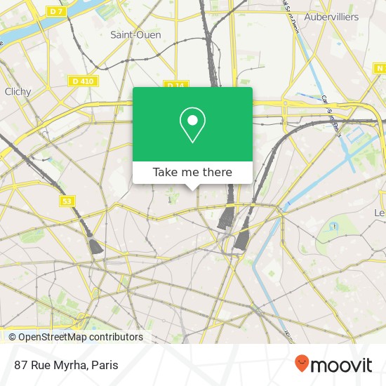 87 Rue Myrha map