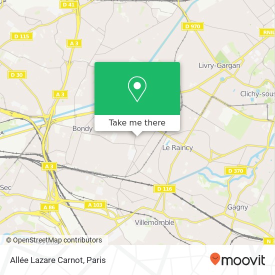 Allée Lazare Carnot map