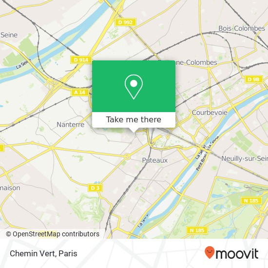 Chemin Vert map