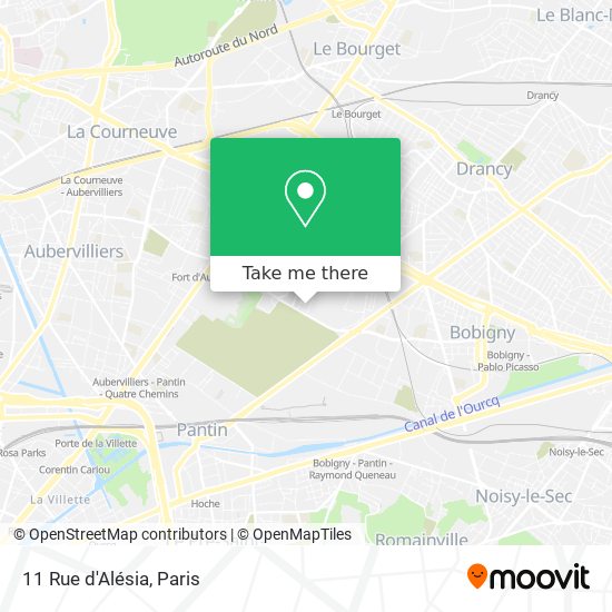 Mapa 11 Rue d'Alésia