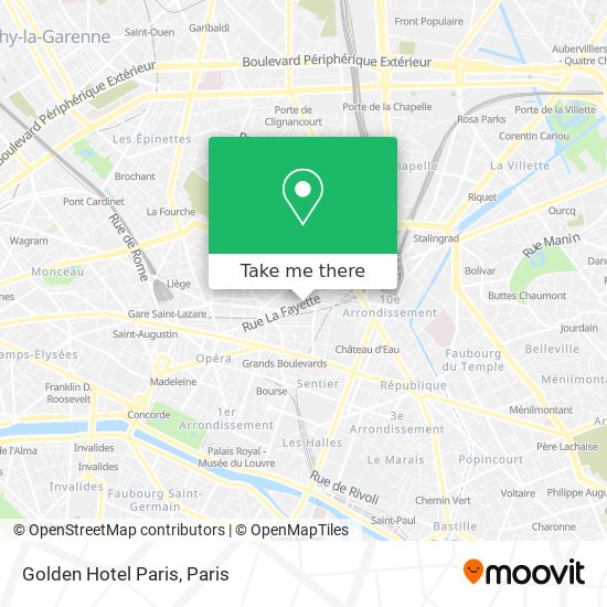Golden Hotel Paris map