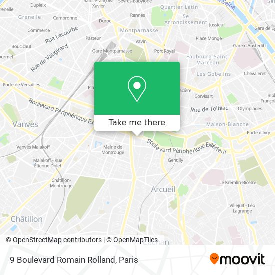 Mapa 9 Boulevard Romain Rolland