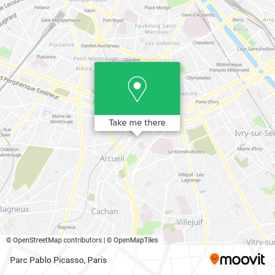 Mapa Parc Pablo Picasso