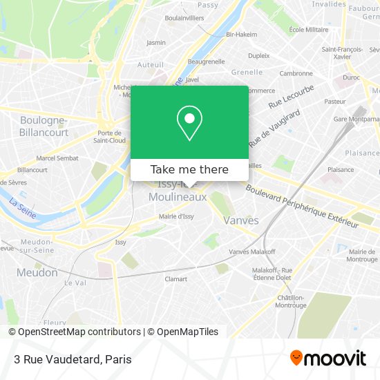 Mapa 3 Rue Vaudetard