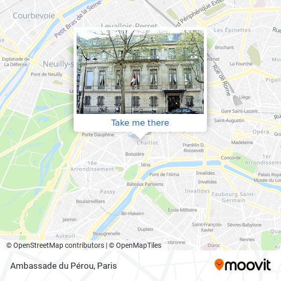 Ambassade du Pérou map