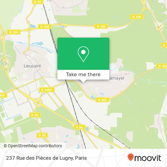 Mapa 237 Rue des Pièces de Lugny