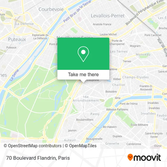 70 Boulevard Flandrin map