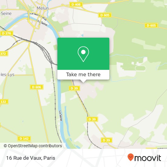 Mapa 16 Rue de Vaux