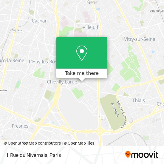Mapa 1 Rue du Nivernais