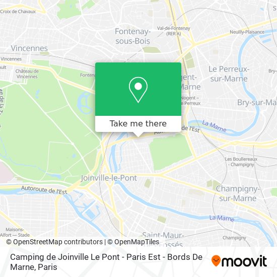 Mapa Camping de Joinville Le Pont - Paris Est - Bords De Marne