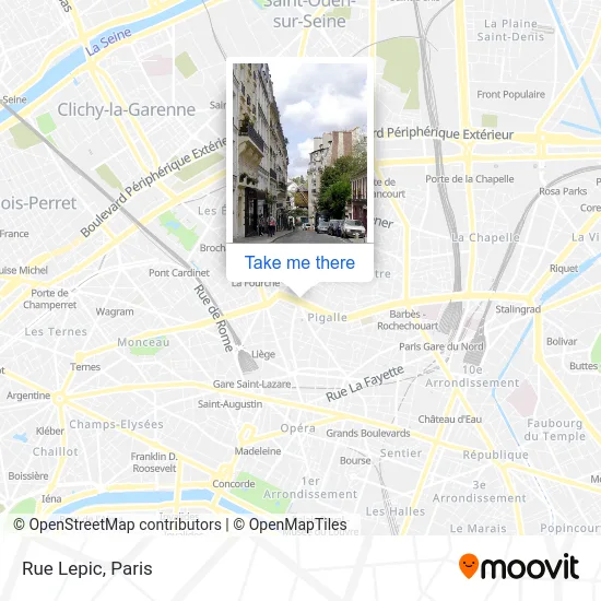 Rue Lepic map