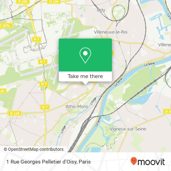 Mapa 1 Rue Georges Pelletier d'Oisy