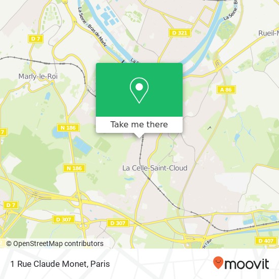 Mapa 1 Rue Claude Monet