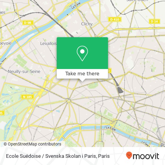 Mapa Ecole Suédoise / Svenska Skolan i Paris
