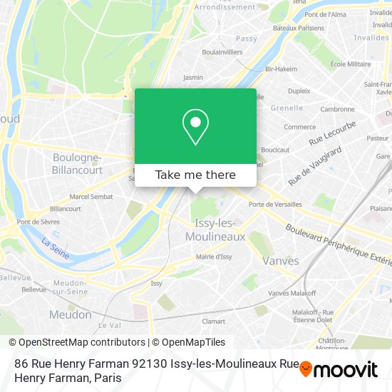 Mapa 86 Rue Henry Farman 92130 Issy-les-Moulineaux Rue Henry Farman