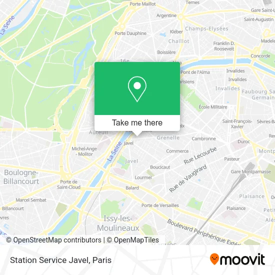 Station Service Javel map