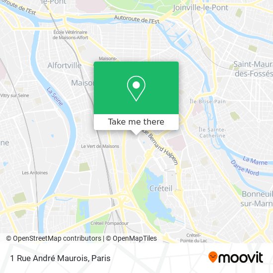 Mapa 1 Rue André Maurois