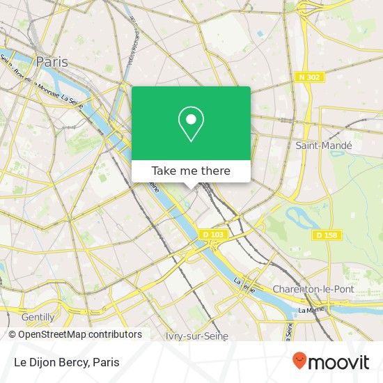 Le Dijon Bercy map
