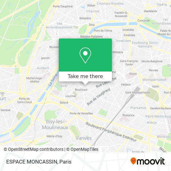 ESPACE MONCASSIN map