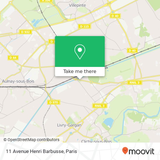 Mapa 11 Avenue Henri Barbusse