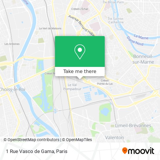 Mapa 1 Rue Vasco de Gama