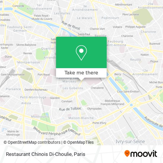 Mapa Restaurant Chinois Di-Choulie