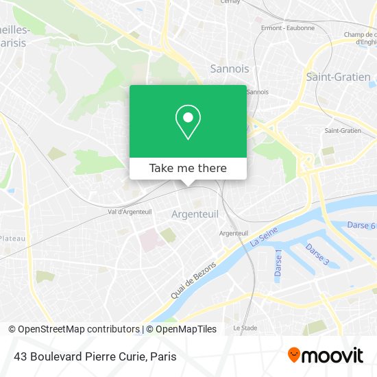 Mapa 43 Boulevard Pierre Curie