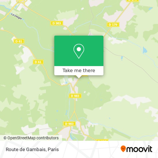 Route de Gambais map