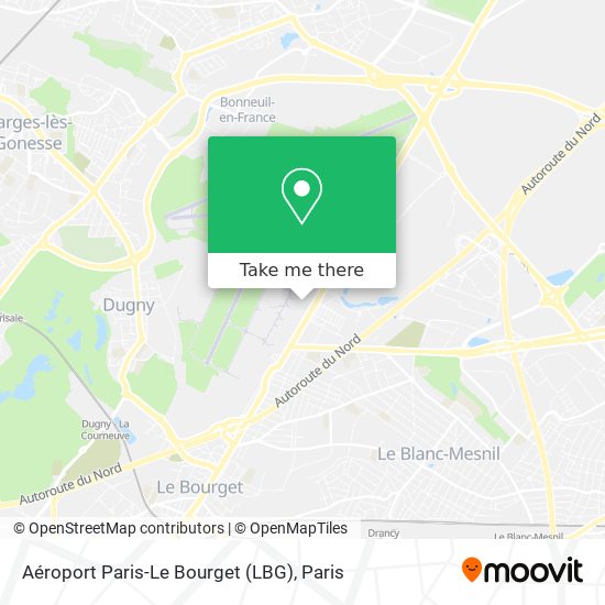 Aéroport Paris-Le Bourget (LBG) map