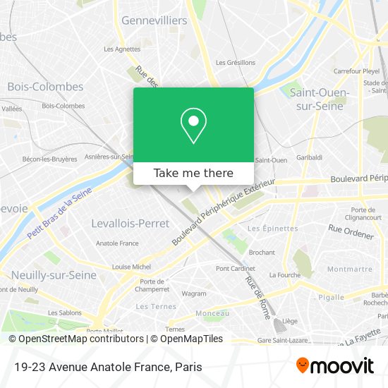 Mapa 19-23 Avenue Anatole France