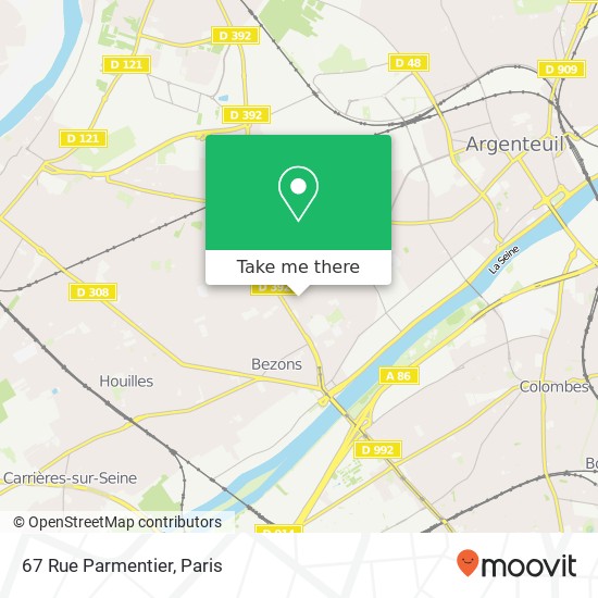 Mapa 67 Rue Parmentier