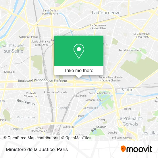 Ministère de la Justice map