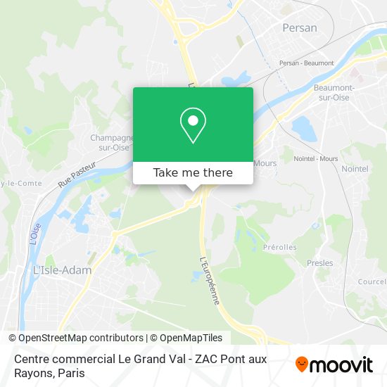 Centre commercial Le Grand Val - ZAC Pont aux Rayons map